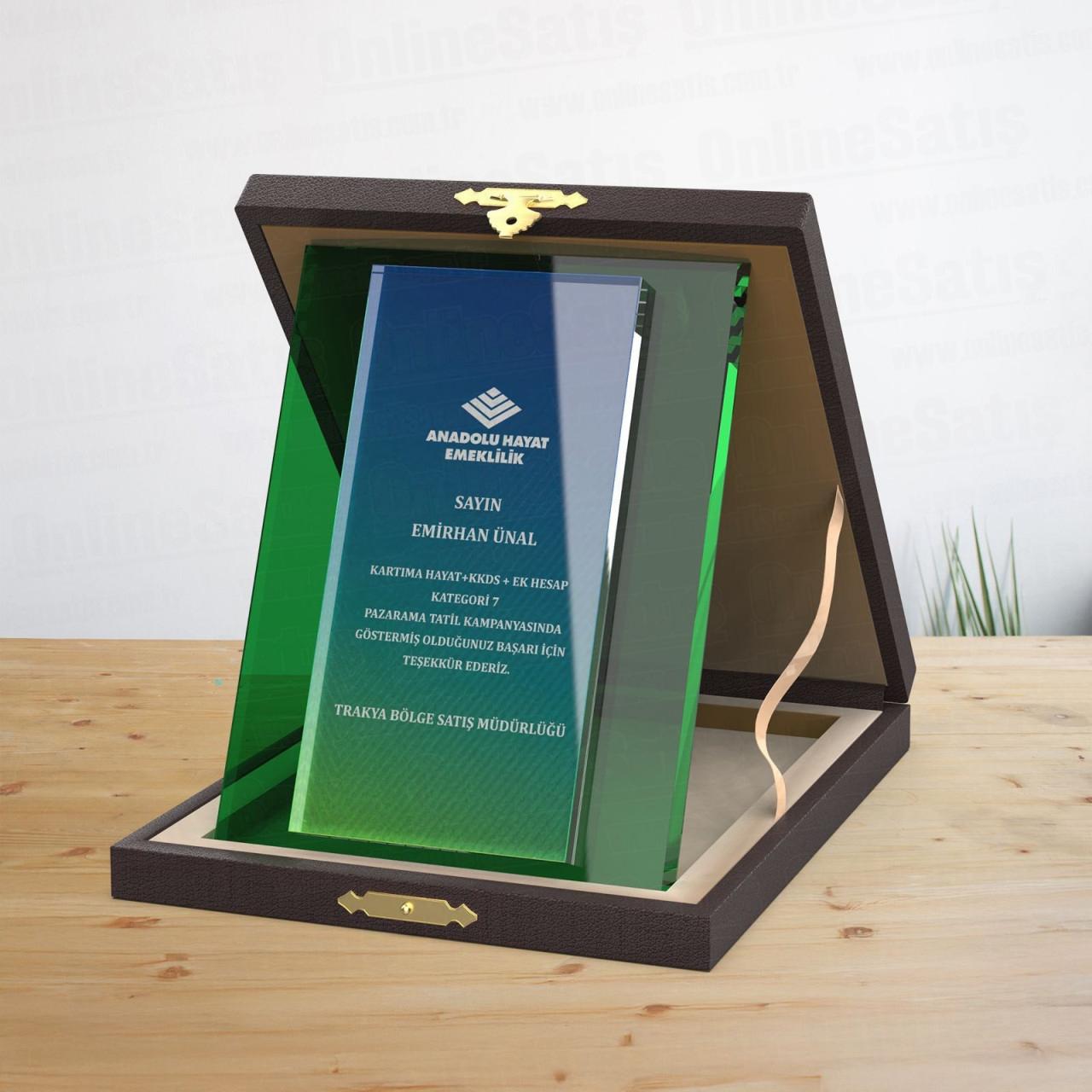 Deri Albüm Kutulu 15X20 Kristal Plaket PRT414 1 Ürün Görseli 1