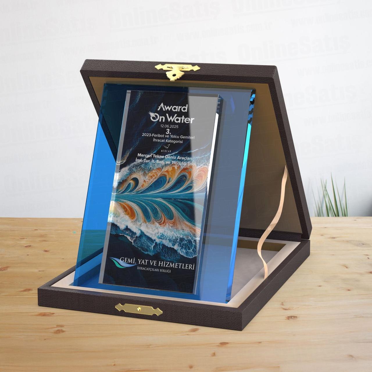 Deri Albüm Kutulu 15X20 Kristal Plaket PRT418 1 Ürün Görseli 1