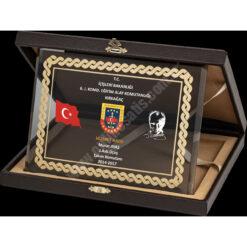 Classic Shop 20 Cam Deri Kutulu Albüm Kristal Plaket PRT257 - Görsel 1