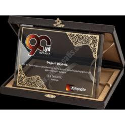 Classic Shop 20 Cam Deri Kutulu Albüm Kristal Plaket PRT259 - Görsel 1