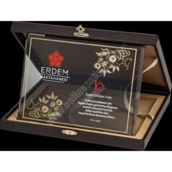 Cam Deri Kutulu Albüm Kristal Plaket PRT260 - Görsel 1