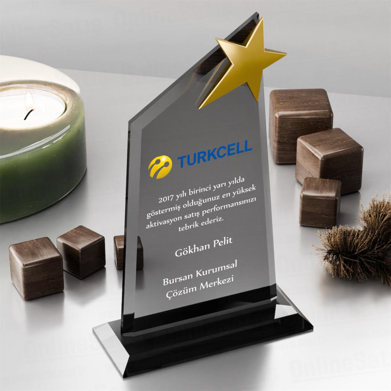 FY Kristal Plaket PRT107 Cam Ödül 1 FY Kristal Plaket PRT107 Cam Ödül