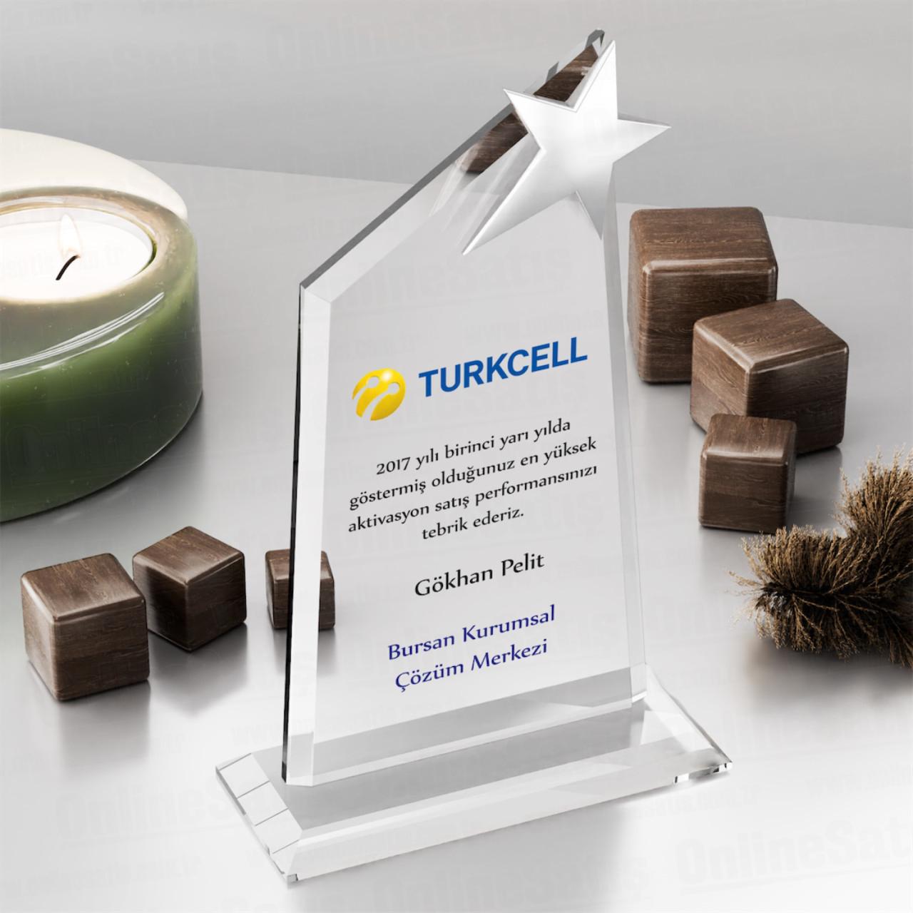 Y Kristal Plaket PRT106 Cam Ödül 1 Y Kristal Plaket PRT106 Cam Ödül