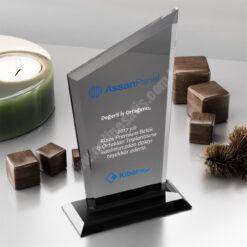 Füme Kristal Plaket PRT109 Cam Ödül