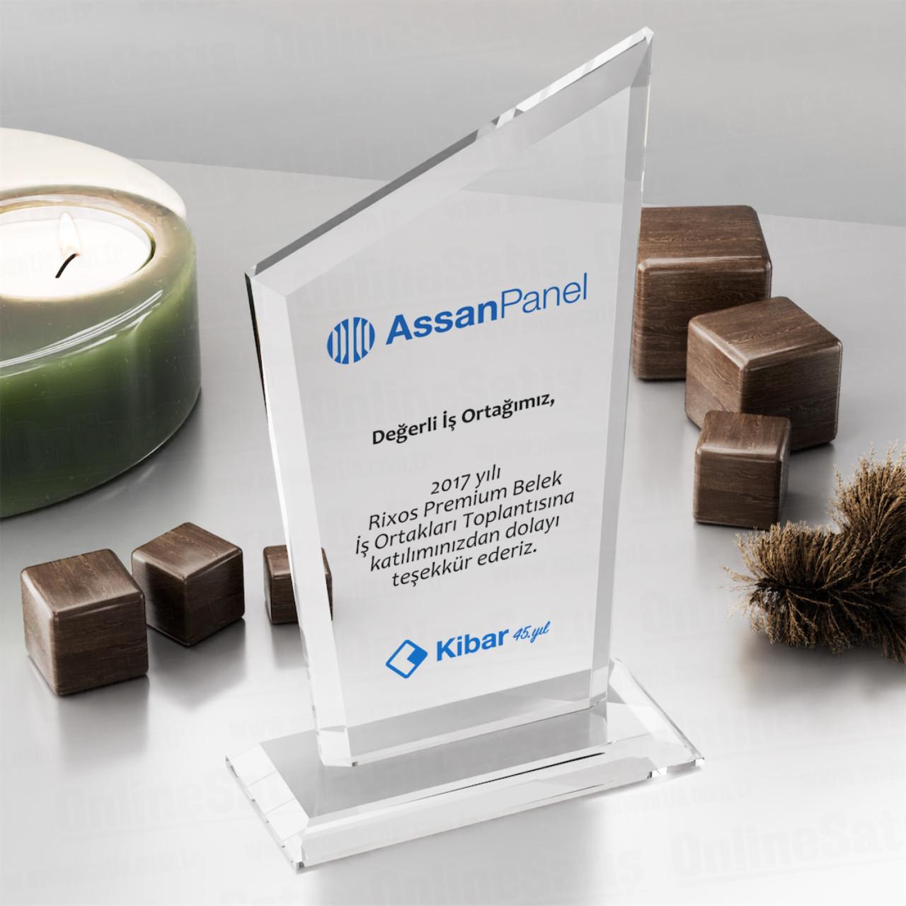 Kristal Plaket PRT108 Cam Ödül 1 Kristal Plaket PRT108 Cam Ödül