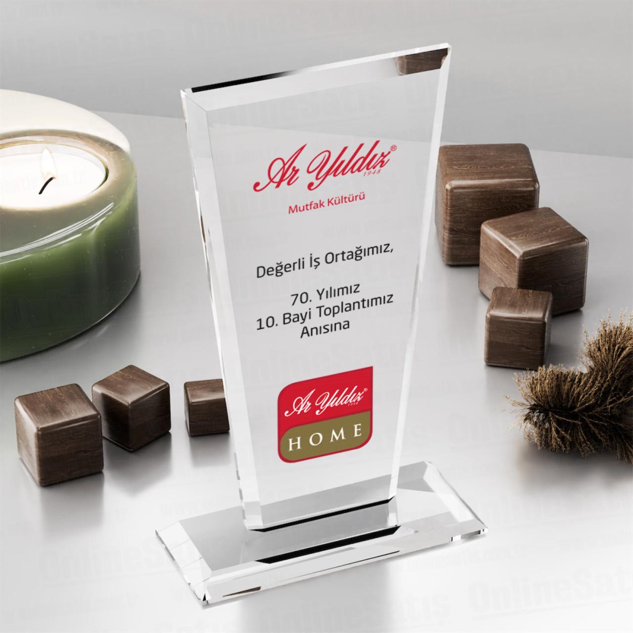 Kristal Plaket PRT112 Cam Ödül 1 Kristal Plaket PRT112 Cam Ödül