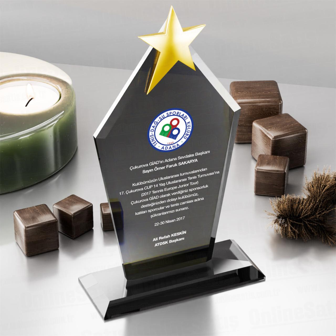 FY Kristal Plaket PRT119 Cam Ödül 3 FY Kristal Plaket PRT119 Cam Ödül - Görsel 3