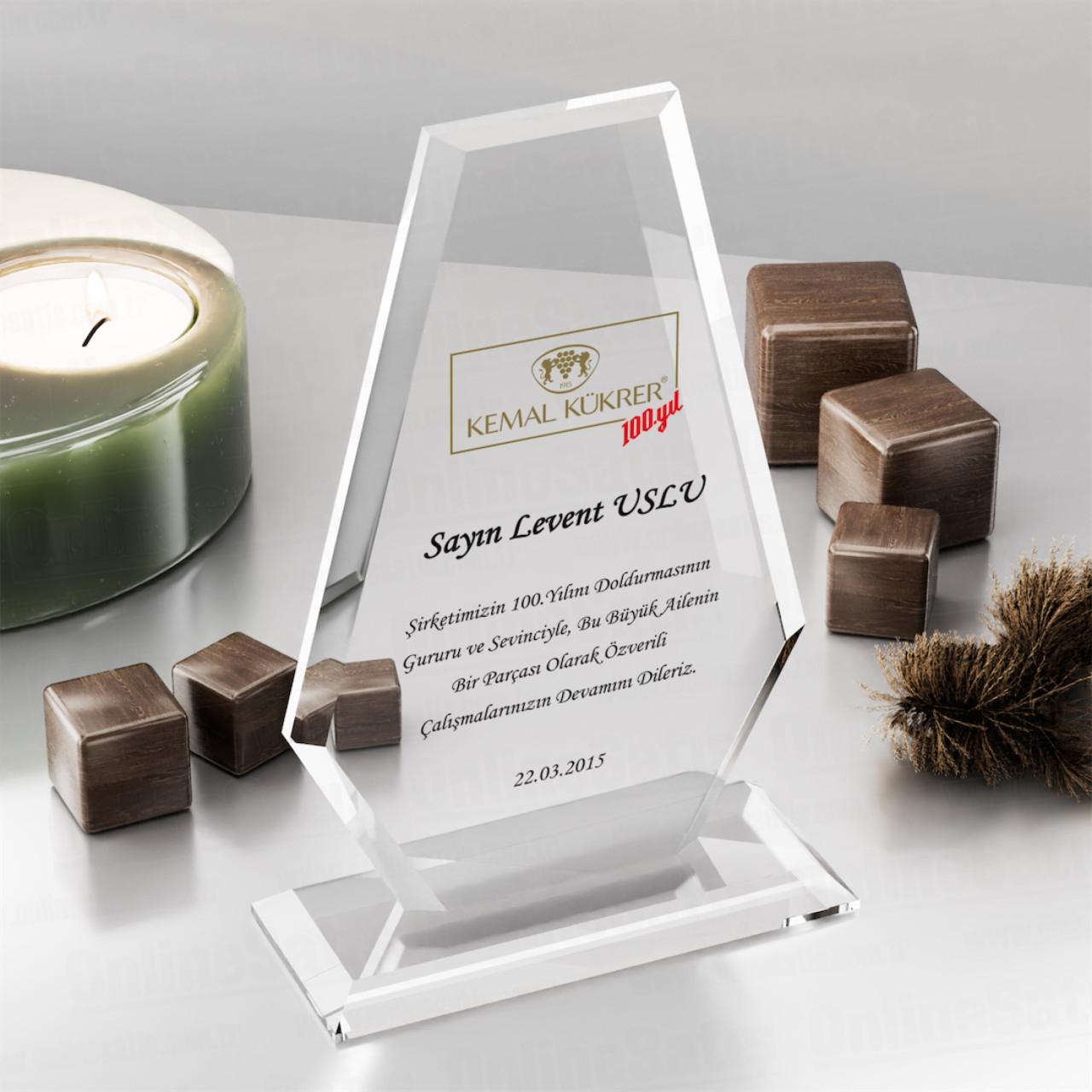 Kristal Plaket PRT120 Cam Ödül 1 Kristal Plaket PRT120 Cam Ödül