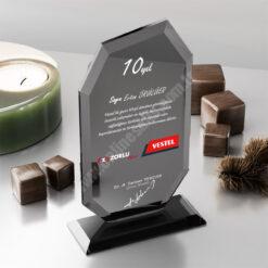 Füme Kristal Plaket PRT123 Cam Ödül