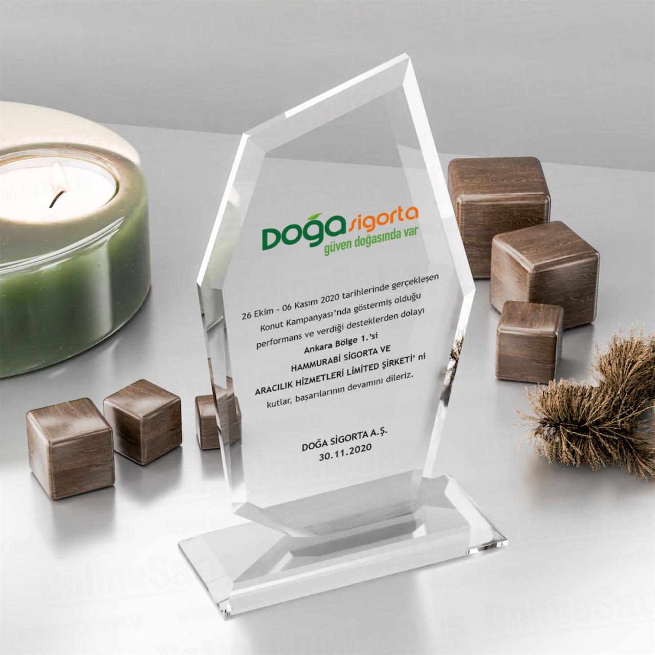 Kristal Plaket PRT124 Cam Ödül 3 Kristal Plaket PRT124 Cam Ödül - Görsel 3