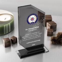 Füme Kristal Plaket PRT133 Cam Ödül