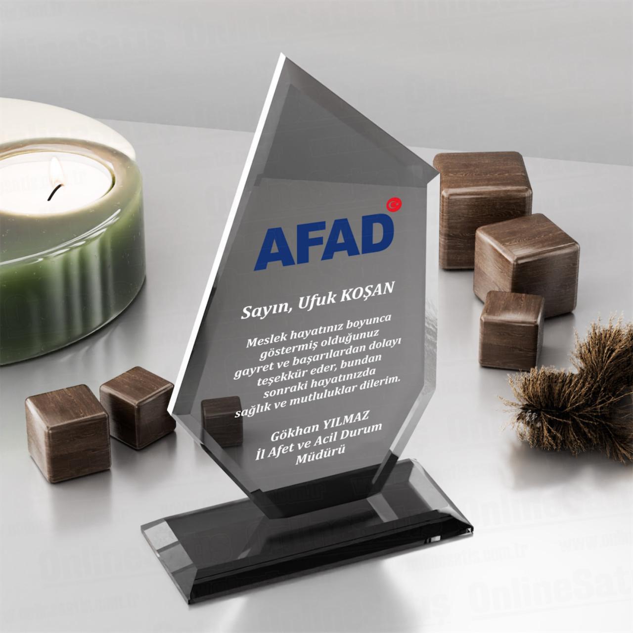 Füme Kristal Plaket PRT135 Cam Ödül 3 Füme Kristal Plaket PRT135 Cam Ödül - Görsel 3