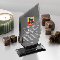 Füme Kristal Plaket PRT137 Cam Ödül 5 Füme Kristal Plaket PRT137 Cam Ödül
