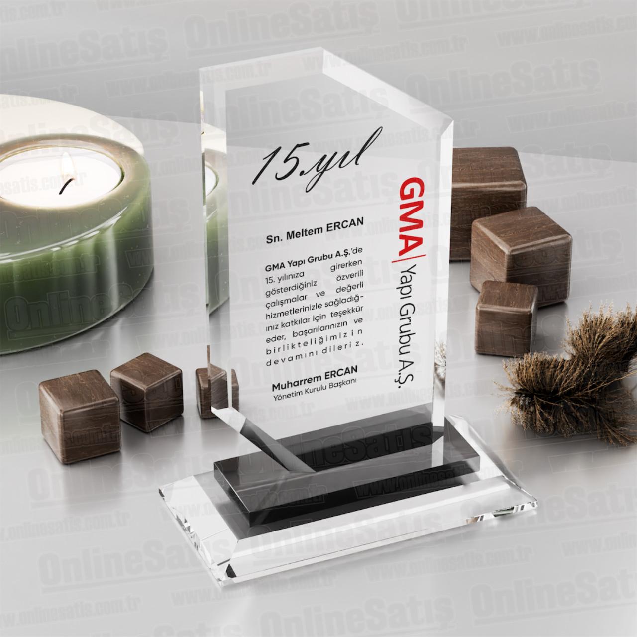 Hediye Kristal Plaket Yaptırma PRT143 | Plaket Örnekleri 3 Ürün Görseli 2