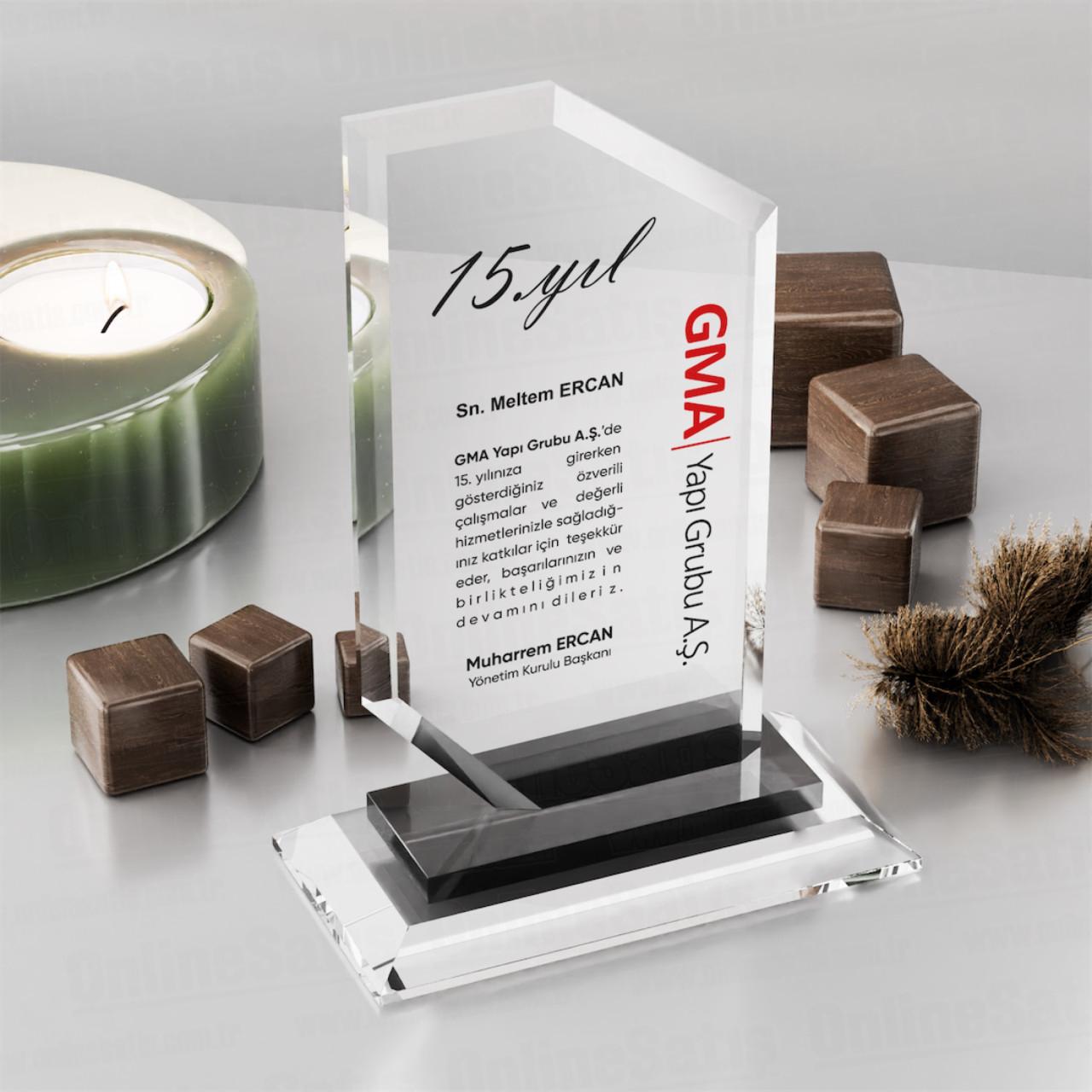 Hediye Kristal Plaket Yaptırma PRT143 | Plaket Örnekleri 3 Ürün Görseli 2