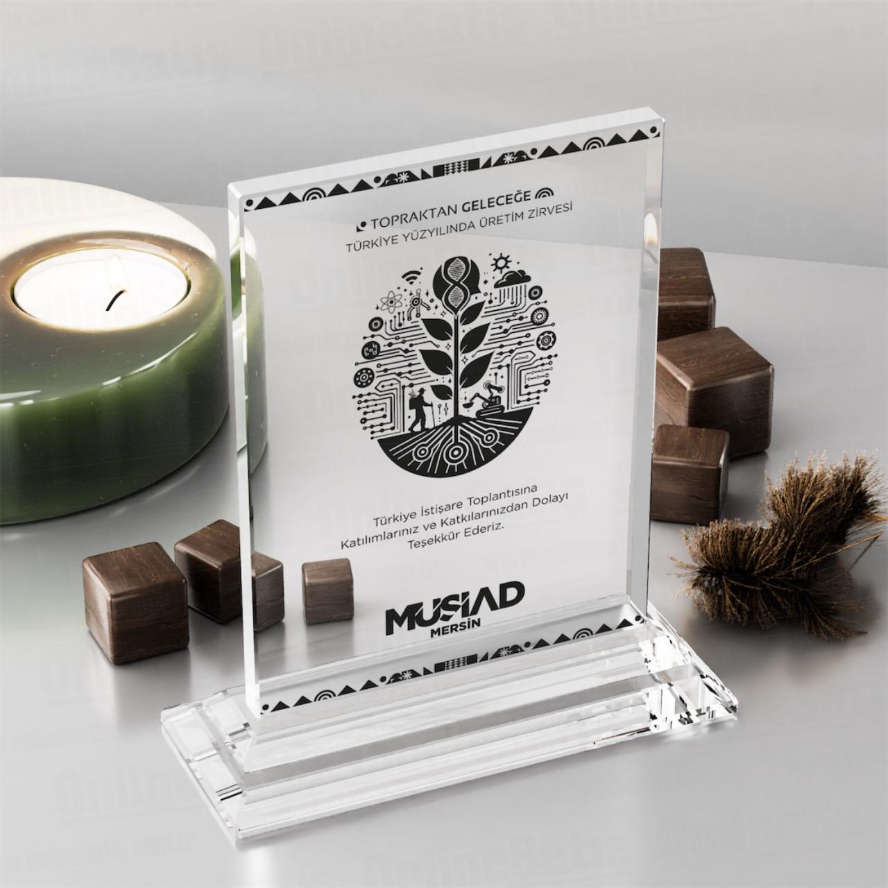 Hediye Kristal Plaket Yaptırma PRT156 | Plaket Örnekleri 3 Ürün Görseli 2