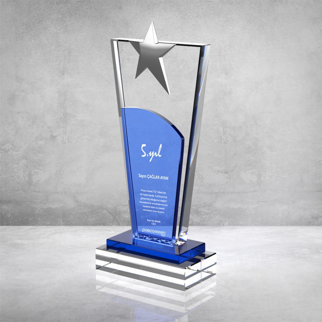 Dijital Baskılı Özel Mavi Camlı Kristal Plaket İmalatçısı PRT227 3 Dijital Baskılı Özel Mavi Camlı Kristal Plaket İmalatçısı PRT227 - Görsel 3