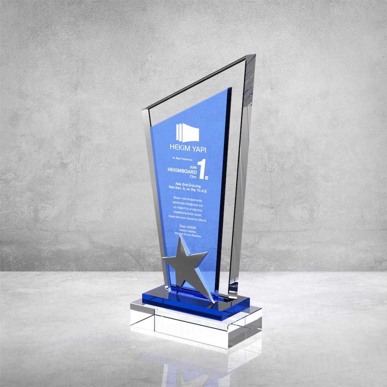 Dijital Baskılı Özel Mavi Camlı Kristal Plaket İmalatçısı PRT228 5 Dijital Baskılı Özel Mavi Camlı Kristal Plaket İmalatçısı PRT228 - Görsel 5