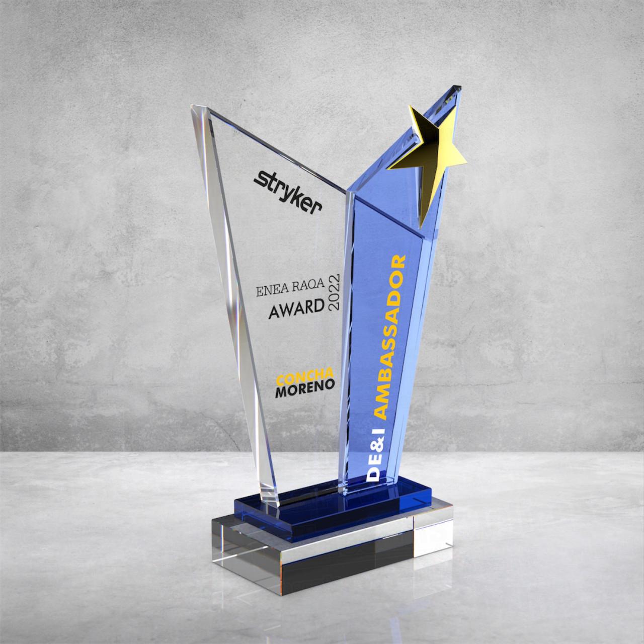 Dijital Baskılı Özel Mavi Camlı Kristal Plaket İmalatçısı PRT229 1 Dijital Baskılı Özel Mavi Camlı Kristal Plaket İmalatçısı PRT229