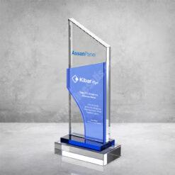 Dijital Baskılı Özel Mavi Camlı Kristal Plaket İmalatçısı PRT230 9 Dijital Baskılı Özel Mavi Camlı Kristal Plaket İmalatçısı PRT230