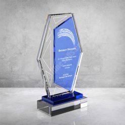 Classic Shop 21 PB865 Mavi Camlı Kristal Plaket
