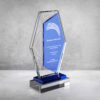 Dijital Baskılı Özel Mavi Camlı Kristal Plaket İmalatçısı PRT232