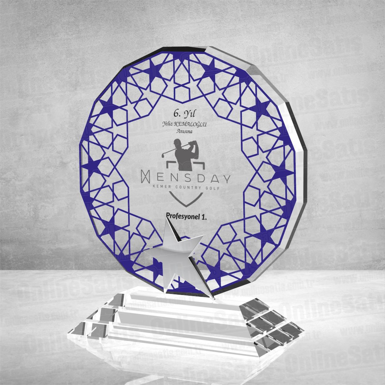 Dijital Baskılı Özel Mavi Camlı Kristal Plaket İmalatçısı PRT239 1 Dijital Baskılı Özel Mavi Camlı Kristal Plaket İmalatçısı PRT239