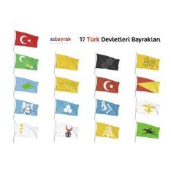 17 Türk Devletleri Gönder Bayrağı Seti
