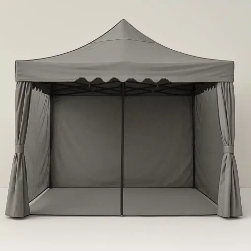 Hareketli perdeli ve sineklikli 4x4 lüks bahçe çadırı gazebo çardak