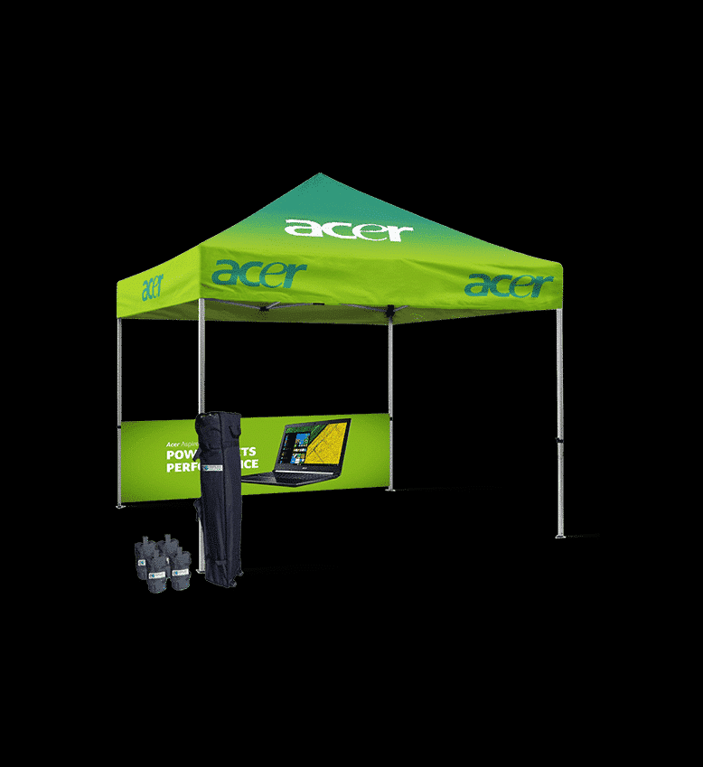 Stand Çadırı 5 Gazebo Çadır 3×3 m. (Yarım Duvar Baskılı)