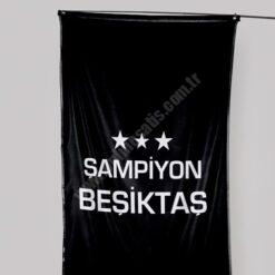 Beşiktaş Büyük Bina & Balkon Bayrağı (Dikey Asma)