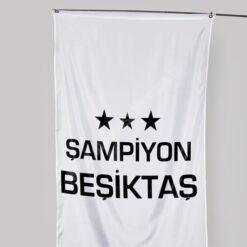 Beşiktaş Büyük Bina & Balkon Bayrağı (Dikey Asma)
