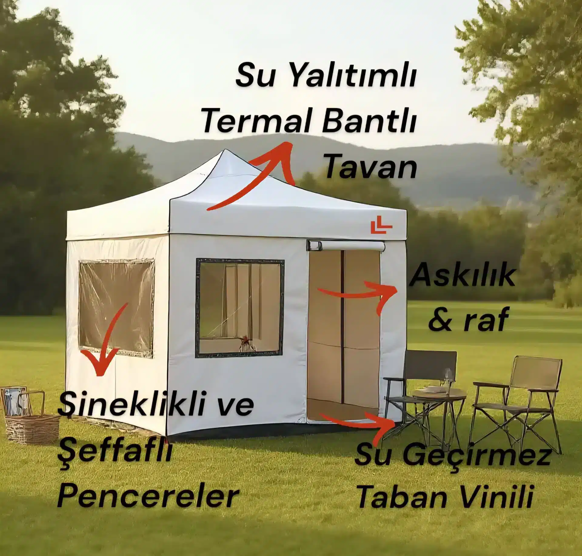 Campera Kamp Çadırı 3×3 m. (Premium Donanım) 1 Campera Kamp Çadırı 3×3 m. (Premium Donanım)