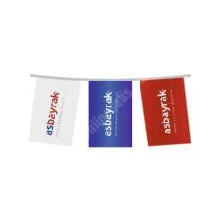 Logolu Dikdörtgen Şerit Bayrak 30×45 cm