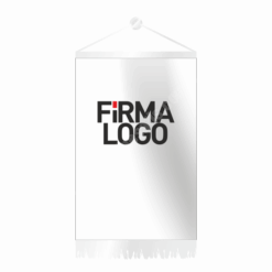 Dikdörtgen ve Beyaz Saçaklı Logolu Bayrak