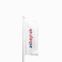 Dikey Özel Logolu Gönder Bayrağı Tüm Ölçüler