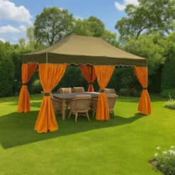 Gazebo Bahçe Çadırı 3×6 m. (Haki Turuncu) | Nova Garden