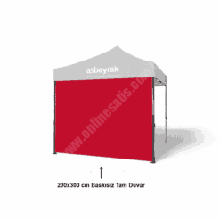 Gazebo Baskısız Tam Duvar 2×3 m.