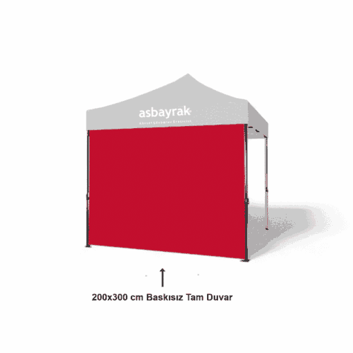 Gazebo Baskısız Tam Duvar 2×3 m.