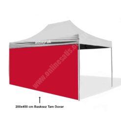Gazebo Baskısız Tam Duvar 2×4,5 m.