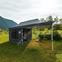 Gazebo Kamp Çadırı 3×6 m. Verandalı (Antrasit Gri) | Campera