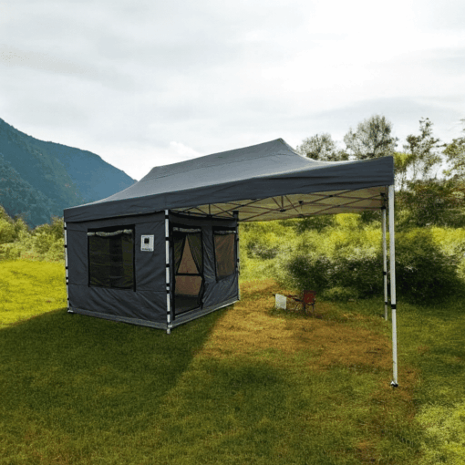 Gazebo Kamp Çadırı 3×6 m. Verandalı (Antrasit Gri) | Campera