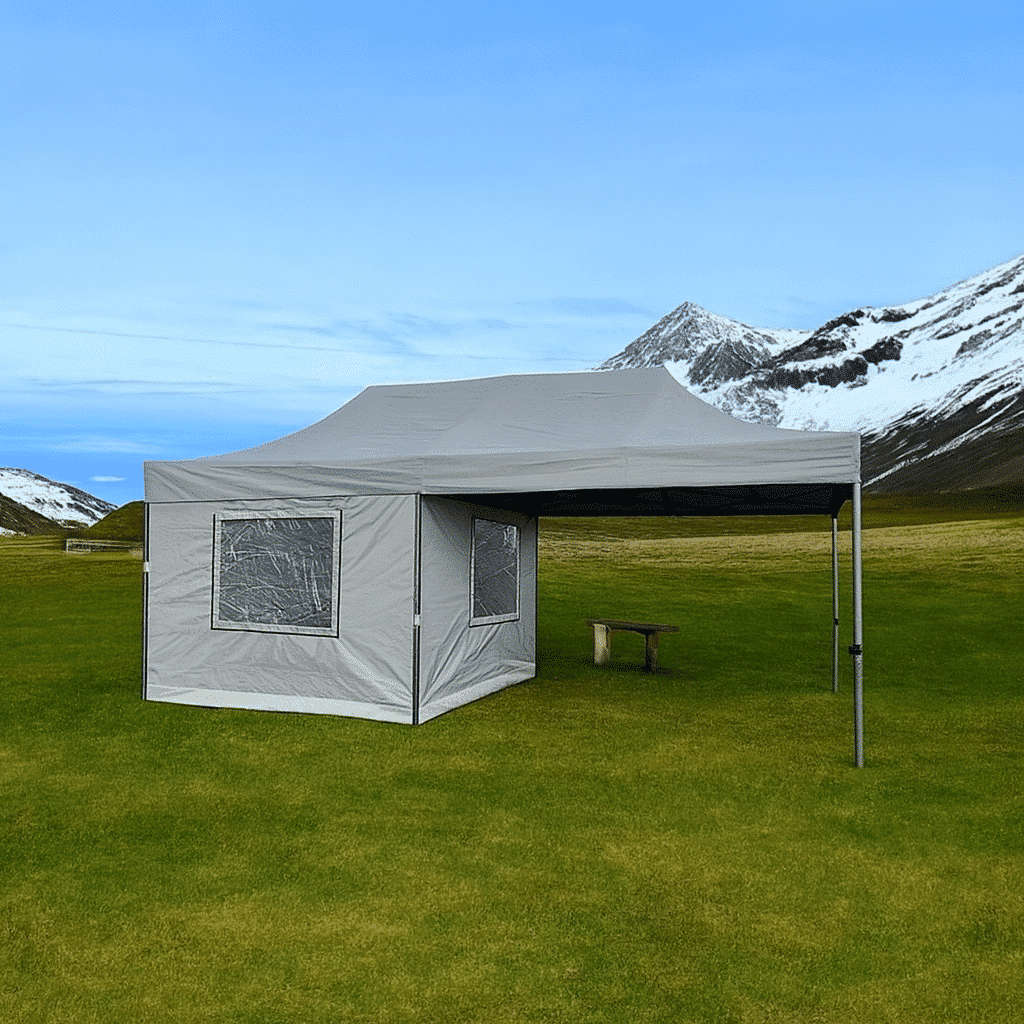Gazebo Kamp Çadırı 3×6 m. Verandalı (Gümüş Gri) | Campera 1 Gazebo Kamp Çadırı 3×6 m. Verandalı (Gümüş Gri) | Campera