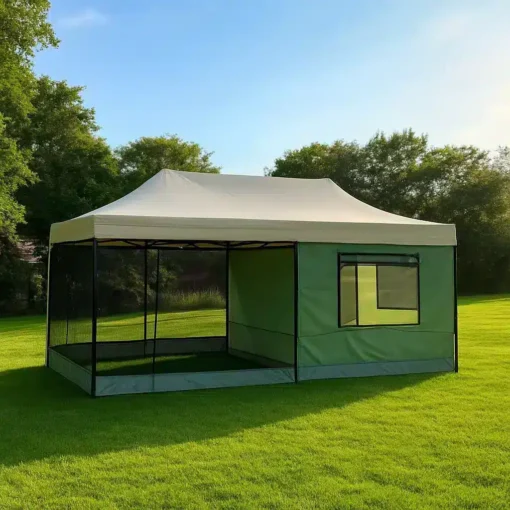 Gazebo Kamp Çadırı 3×6 m. (Verandası Sineklikli) | Campera