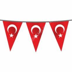 İpe Sıralı Türk Bayrağı Üçgen 20×30 cm