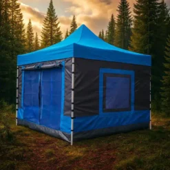 Karavan Çadırı 3×3 m. (Antrasit Gri – Mavi) | Vanlife