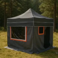 Karavan Çadırı 3×3 m. (Antrasit Gri – Turuncu) | Vanlife