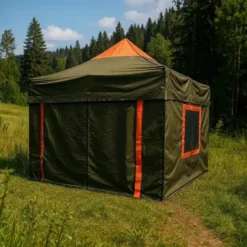 Karavan Çadırı 3×3 m. (Haki Yeşil – Turuncu) | Vanlife