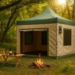 Karavan Çadırı 3×3 m. (Yeşil – Krem) | Vanlife