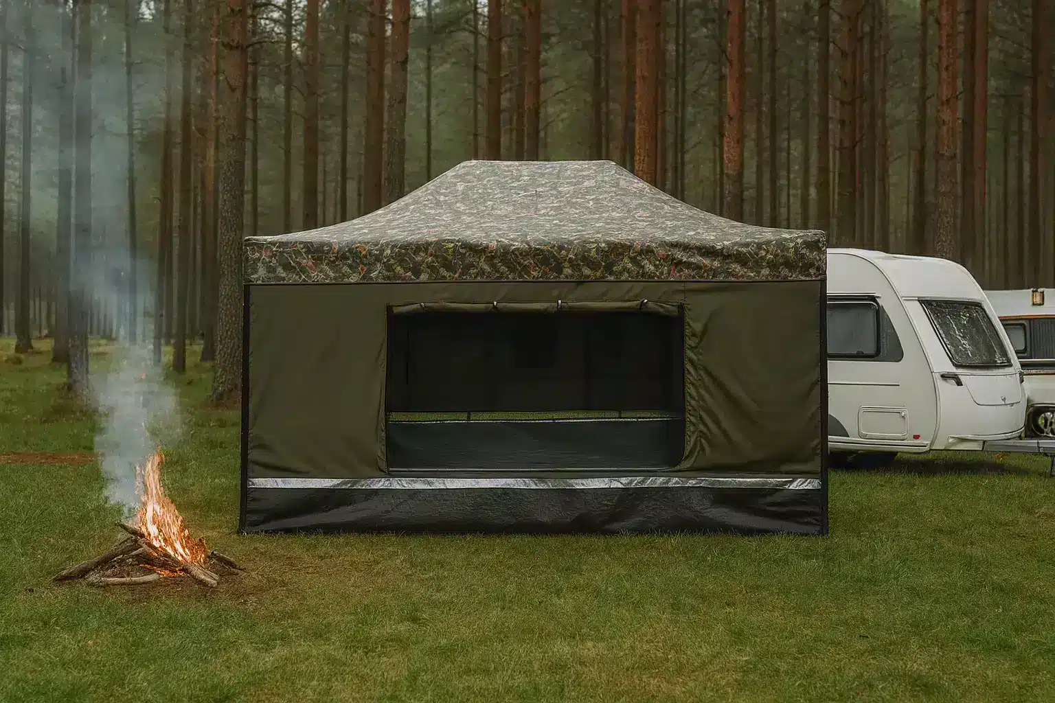 Karavan Çadırı 3×6 m. (Kamuflaj – Haki Yeşil) | Vanlife 2 Karavan Çadırı 3×6 m. (Kamuflaj – Haki Yeşil) | Vanlife